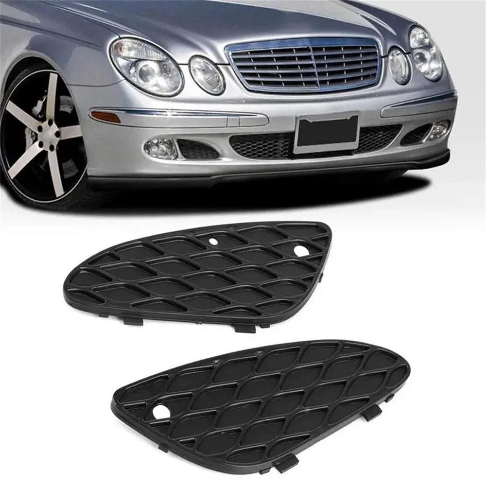 Front Bumper Cover Mesh Grille Black for Mercedes-Benz W211 E-Class (2003-2009)