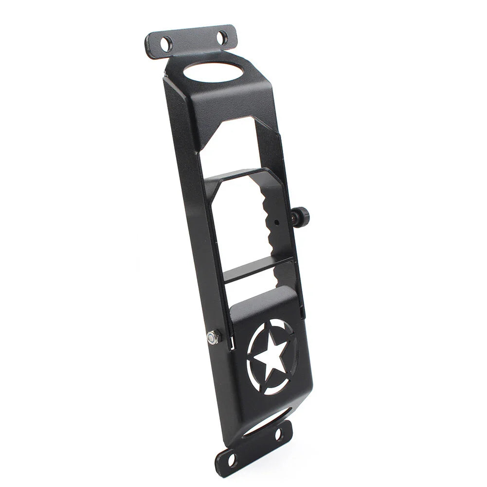 Black Door Hinged Step Pedals Foot Pegs for Jeep Wrangler (2007-2023)