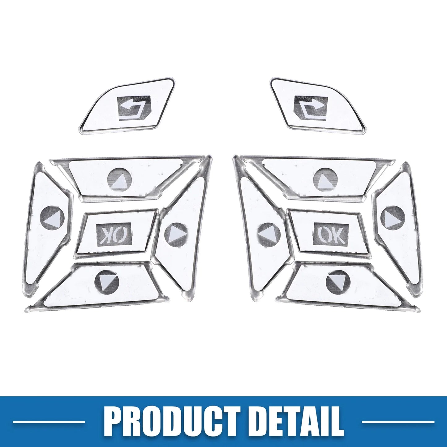 Steering Wheel Button Stickers Covers for Mercedes Benz (2010-2023) - Set of 12