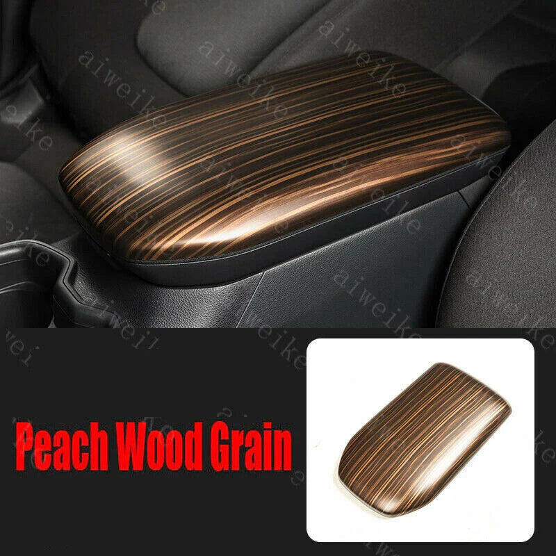 Armrest Box Decor Cover Trim Peach Wood Grain for Toyota RAV4 (2019–2024)