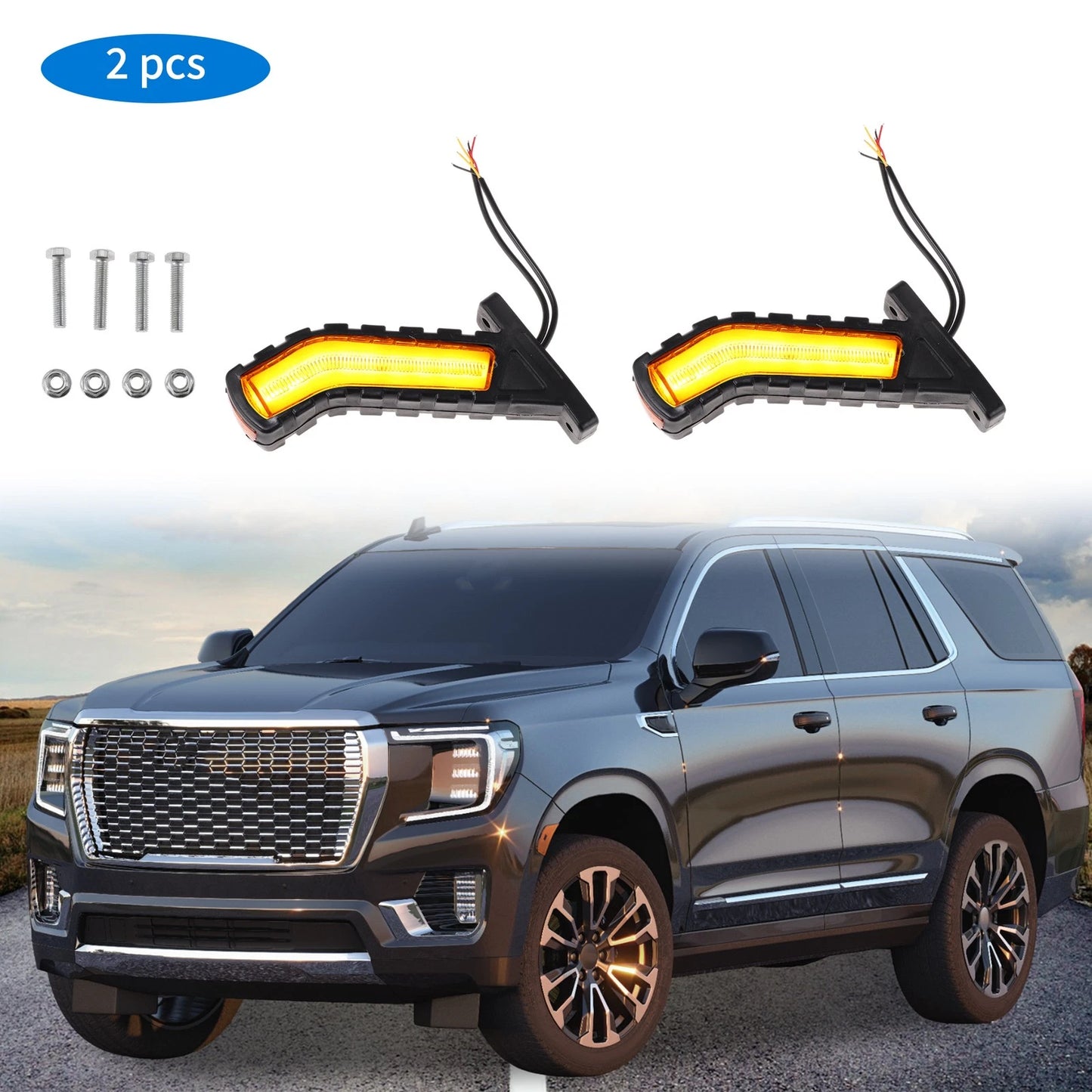2X LED Side Fender Marker Light