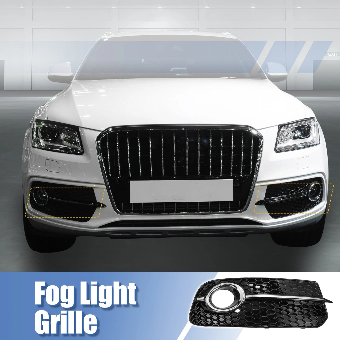 Front Right Fog Light Grille Cover for Audi Q5 SQ5 S-Line (2013–2017) 8R0807682J