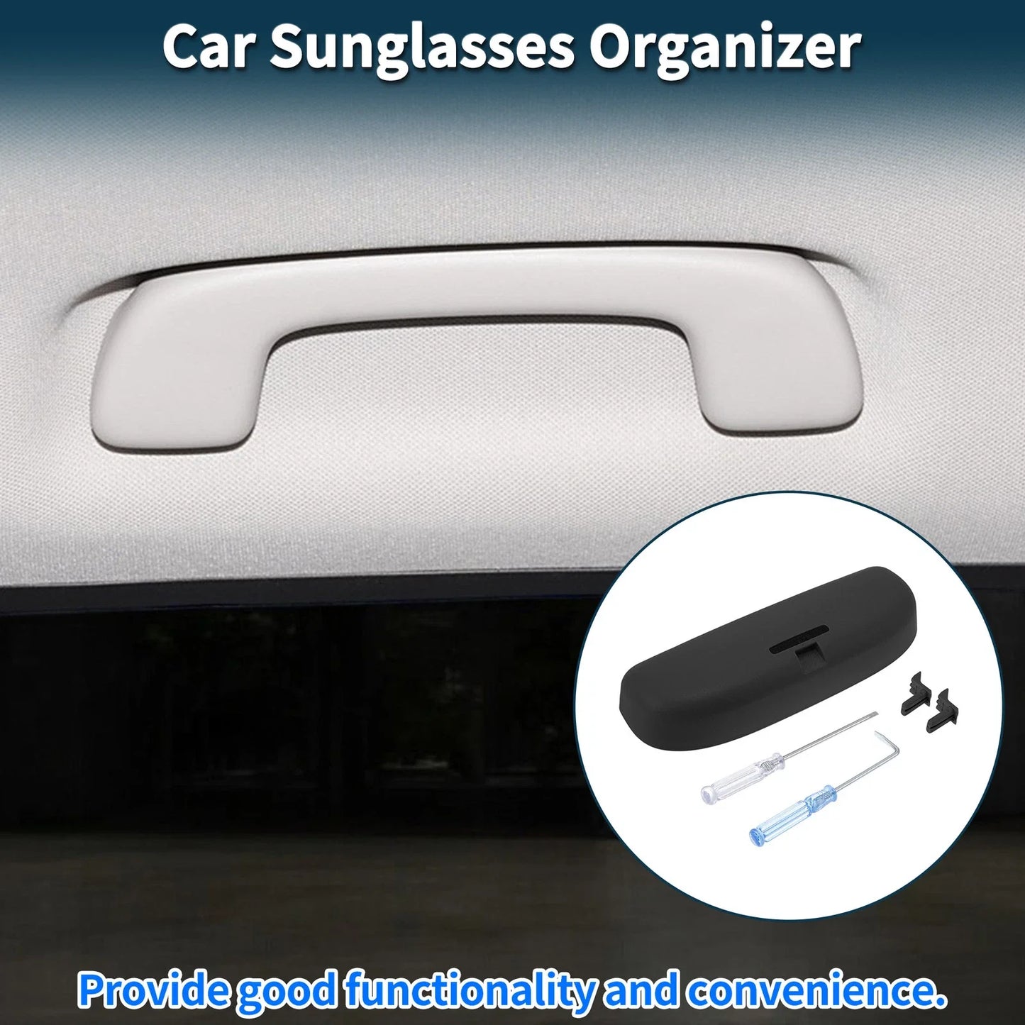 Sunglasses Case for Honda Civic 2016-2021 Eyeglasses Holder Storage Box Black