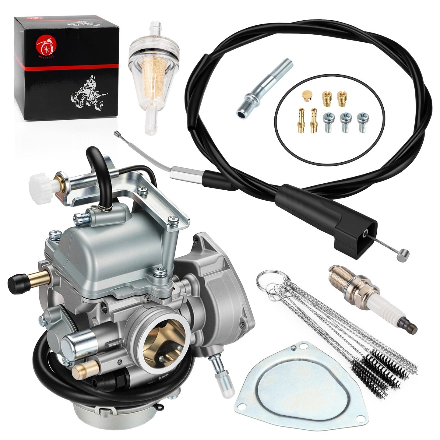 Carburetor and Throttle Cable for Suzuki Ozark 250 (2002–2007)