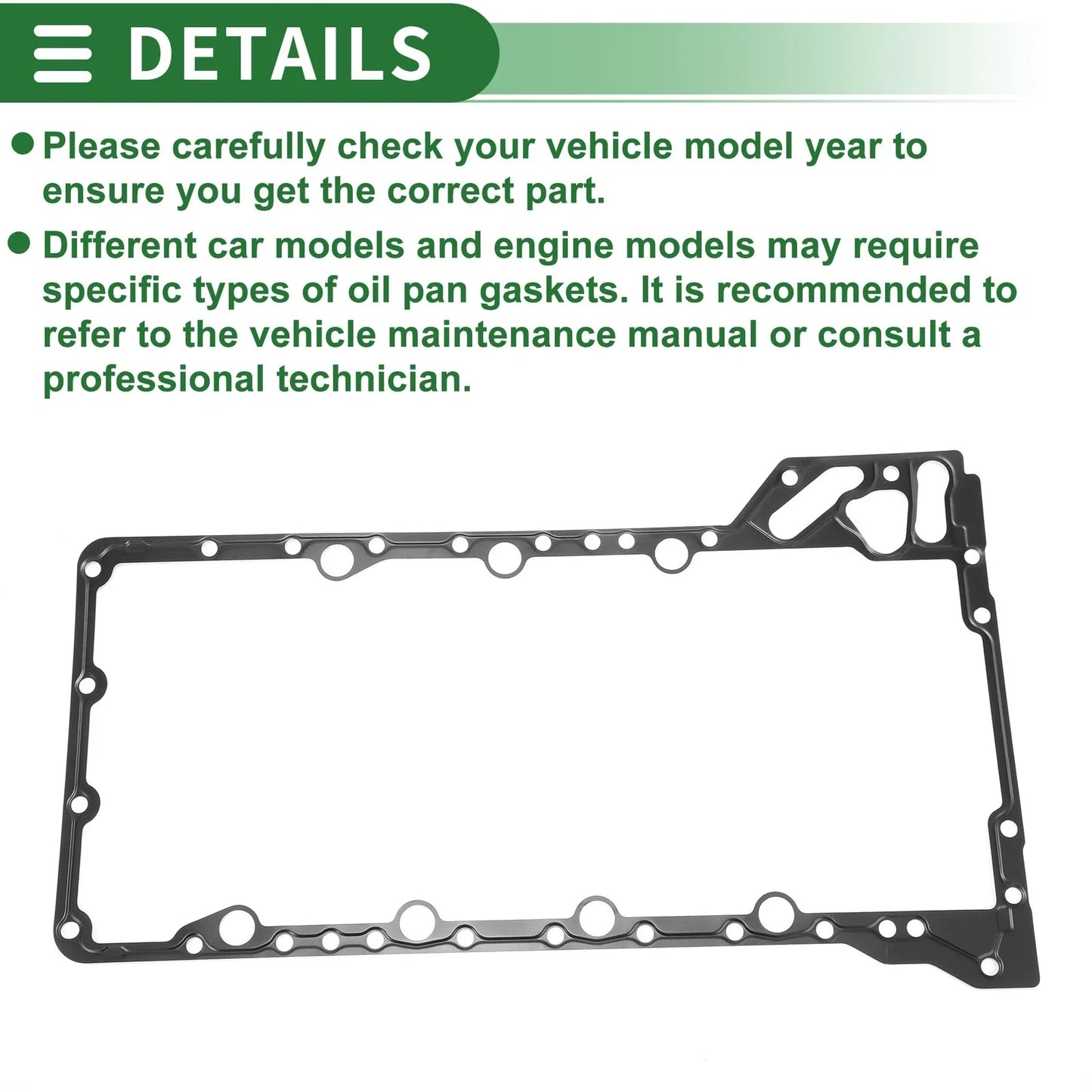 Oil Pan Gasket for BMW 550i and BMW 650i (2011-2016 and 2012-2018)