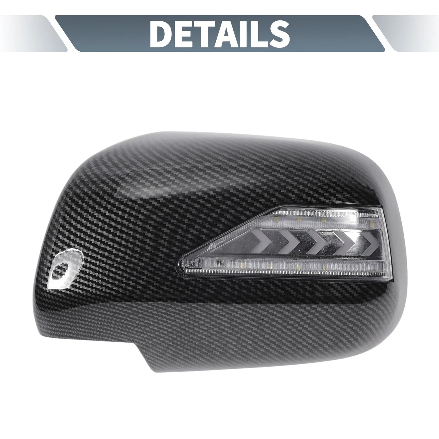 Rearview Mirror Cover Overlay 2 x Black Carbon Fiber for Lexus RX330 RX350 (2003)