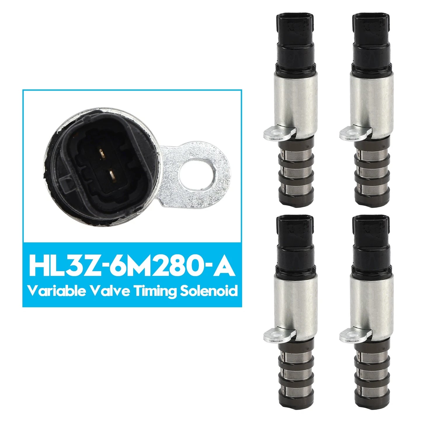 4X Variable Valve Timing Solenoid HL3Z-6M280-A for Ford F-150 (2017–2024)