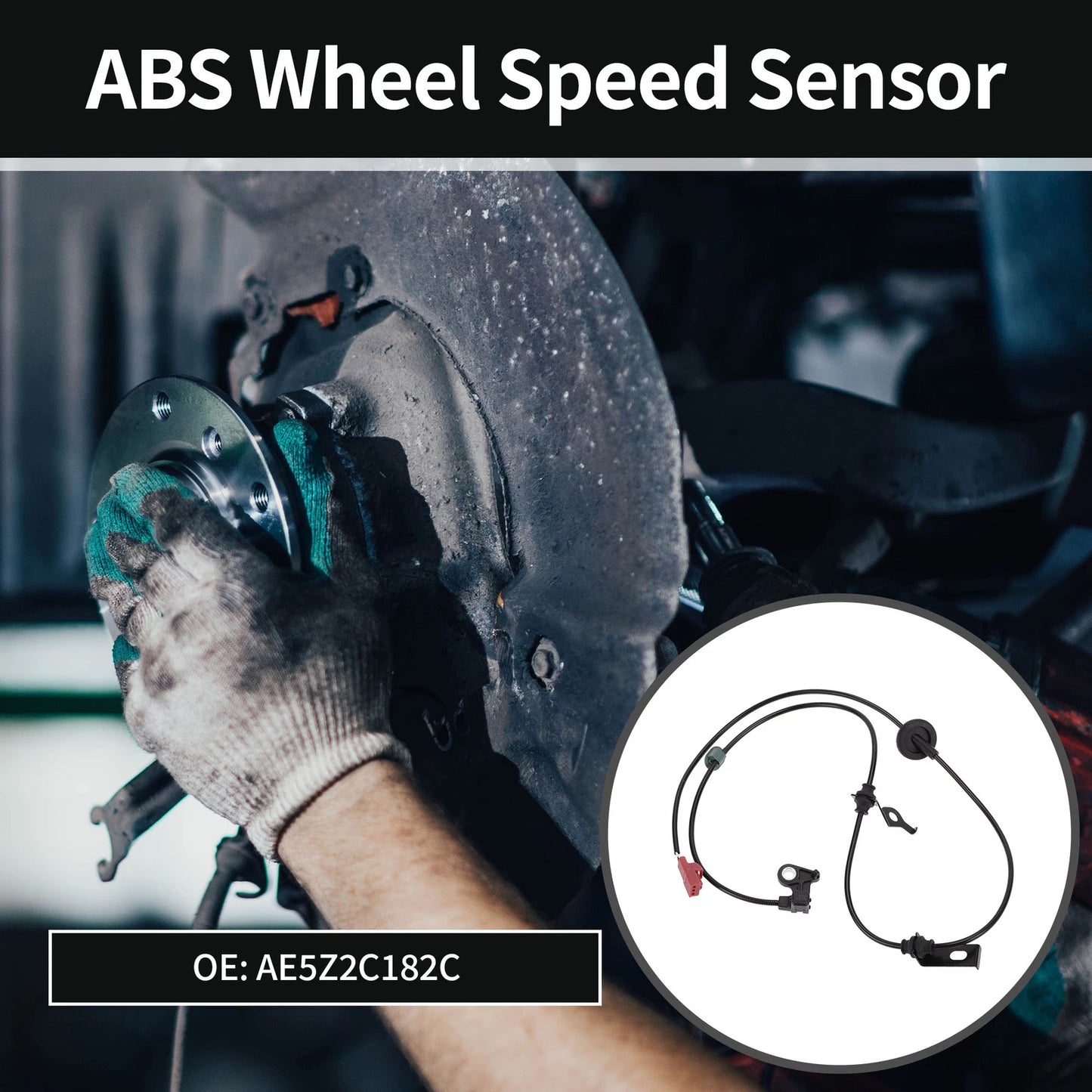 ABS Sensor No.AE5Z2C182C for Ford Fusion (2007–2011) Rear Left FWD