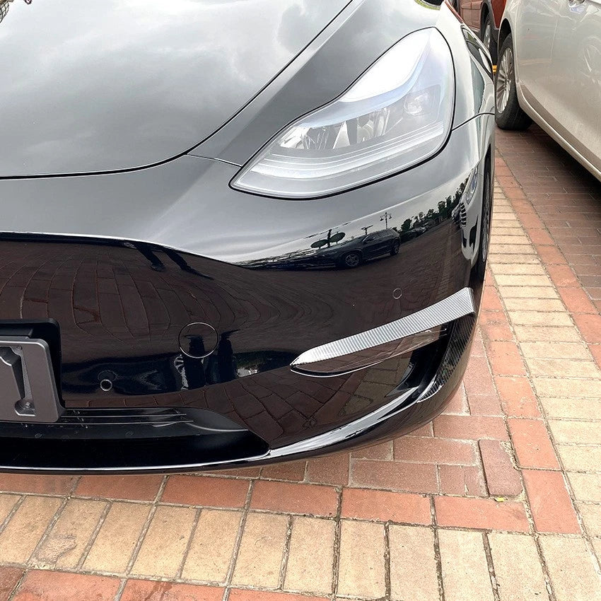 Adhesive Bumper Side C Canards Covers Trims for Tesla Model Y (2020–2024)