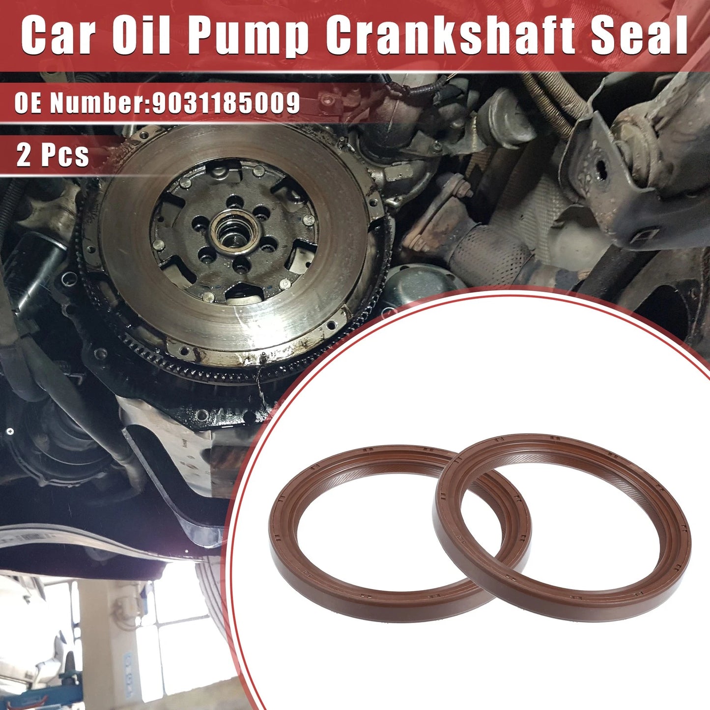 2pcs Crankshaft Pulley Seal for Toyota RAV4 (1996–2000) No. 9031185009