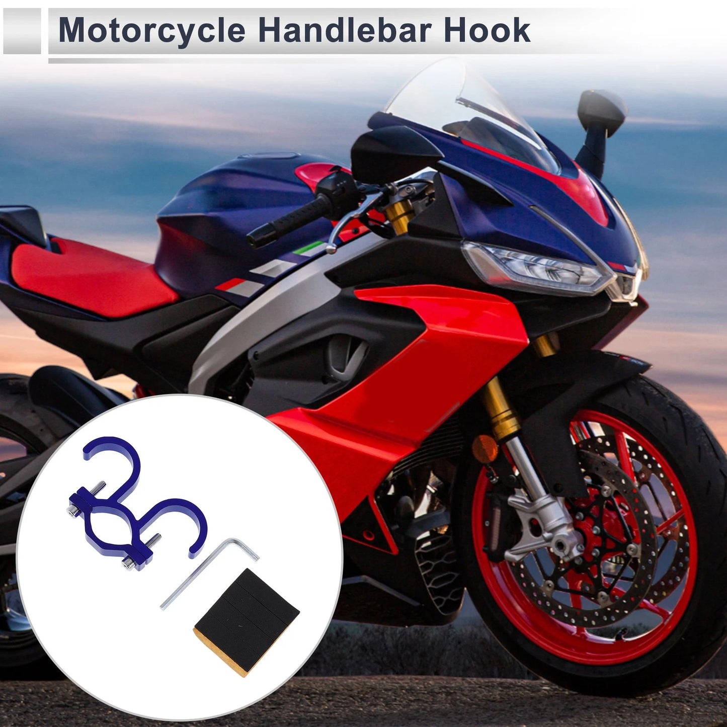 Set of 1 Arc Aluminum Alloy Motorcycle Hanging Hook for Various Models