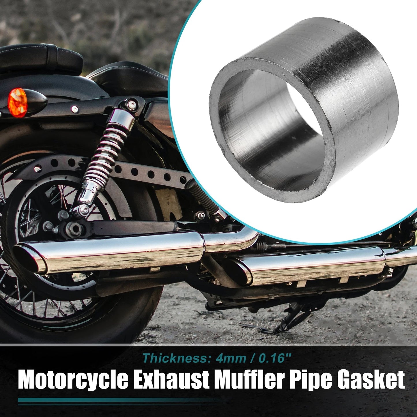 Exhaust Muffler Pipe Gasket - 35mm ID, 43mm OD
