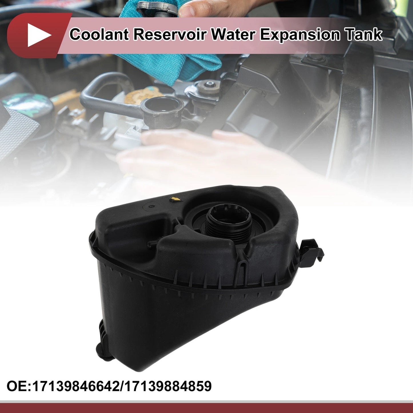 Coolant Expansion Overflow Tank No. 17139846642/17139884859 for BMW G30 G32 G12 (2017–2023)
