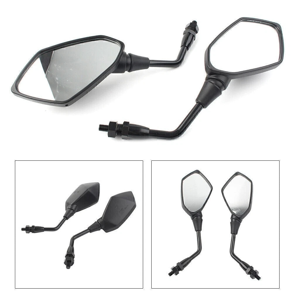 Folding Foot Pegs Rear Set Black for Universal Motorcycle Bike