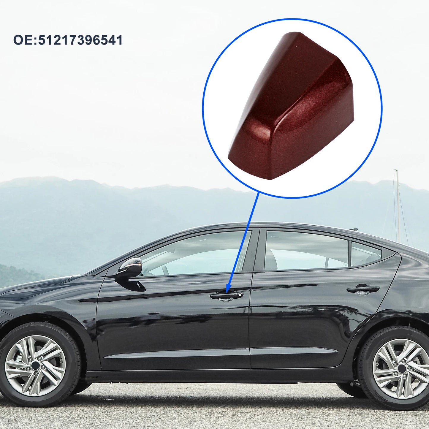 Front Left Door Handle Cover Cap for BMW X1 X2 (2015–2018) No. 51217396541 Reds