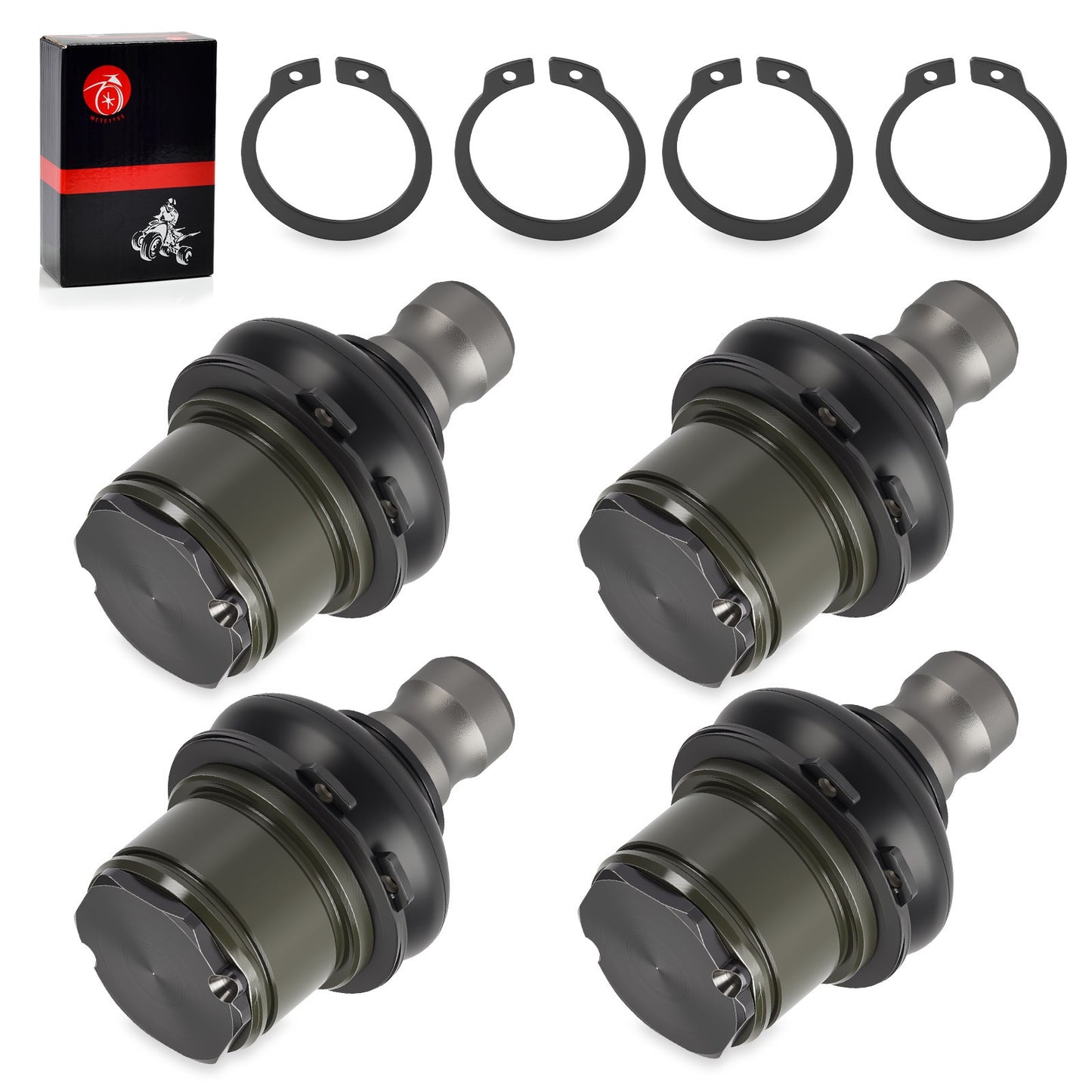 Set of 4 Upper Lower Ball Joints for Arctic Cat 650 V2 H1 TRV TBX 2004–2012