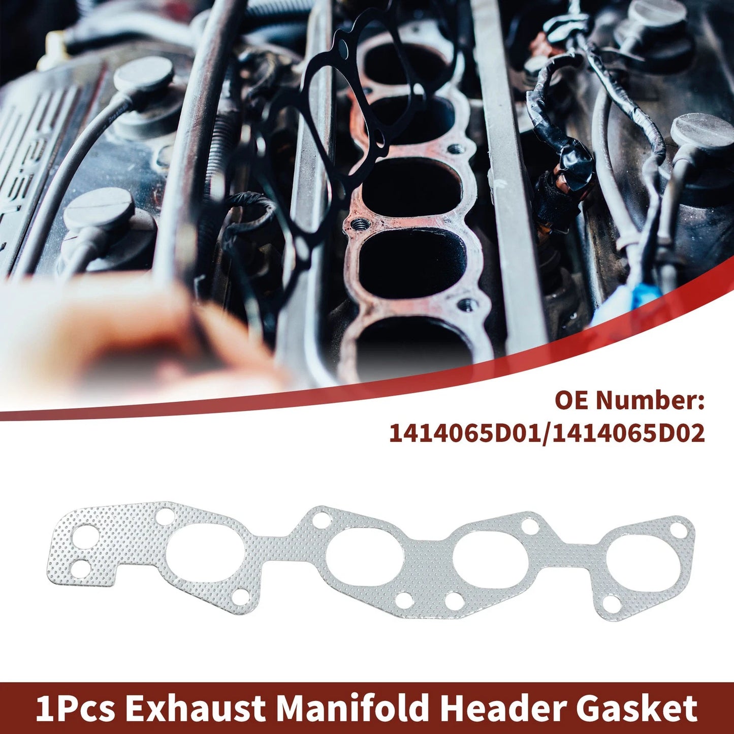 Exhaust Manifold Header Gasket for Chevrolet Tracker (1998–2008) No. 1414065D01