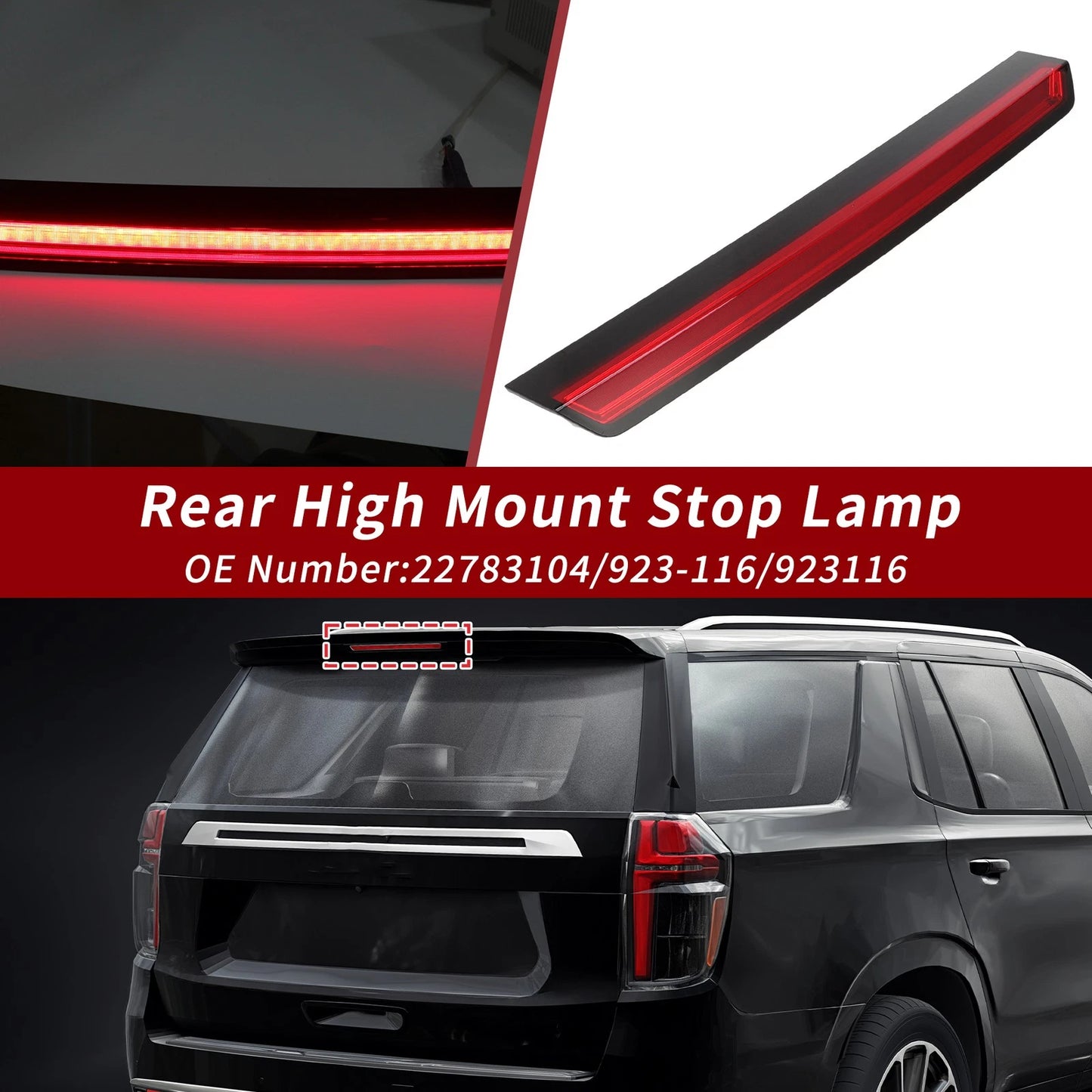 LED Third Brake Light for Chevy Tahoe, Suburban (No. 22783104)