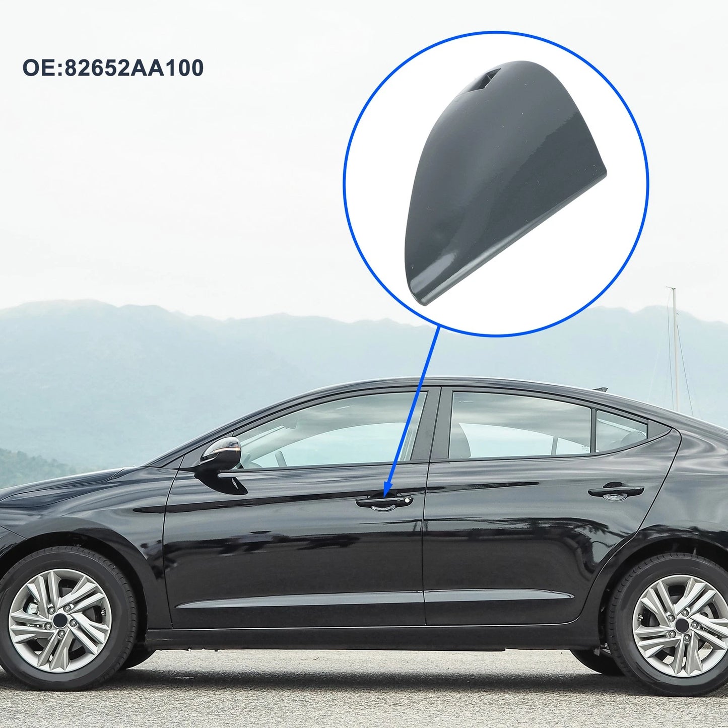 Front Left Door Handle Cover for Hyundai Elantra MK7 (2020–2023) No. 82652AA100 Gray