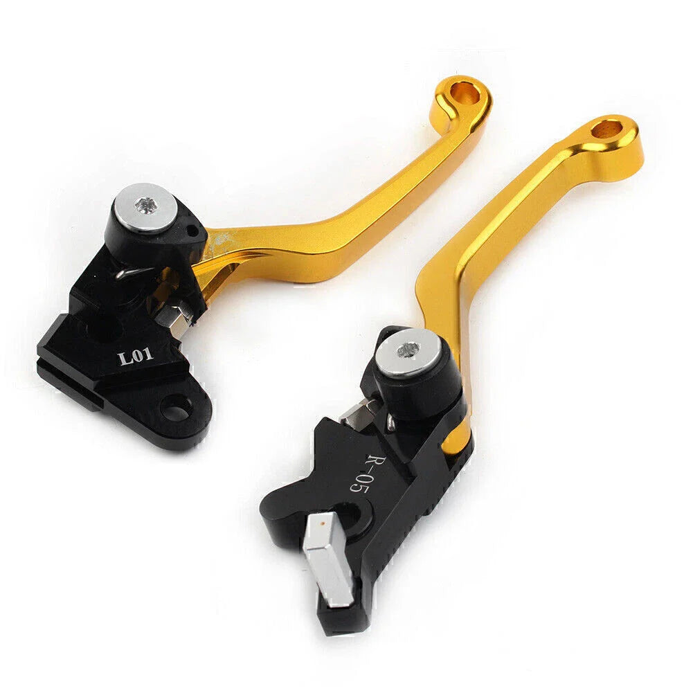 Gold CNC Pivot Brake Clutch Levers for Honda XR250 XR400 (1995-2007)