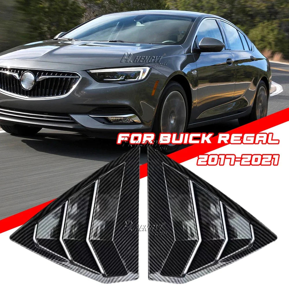 2x Carbon Look Side Window Louver Shutter Cover Trim Buick Regal (2017–2021)