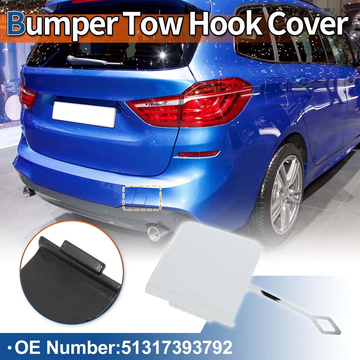 Tow Hook Cover for BMW 2 Series F45 Pure White