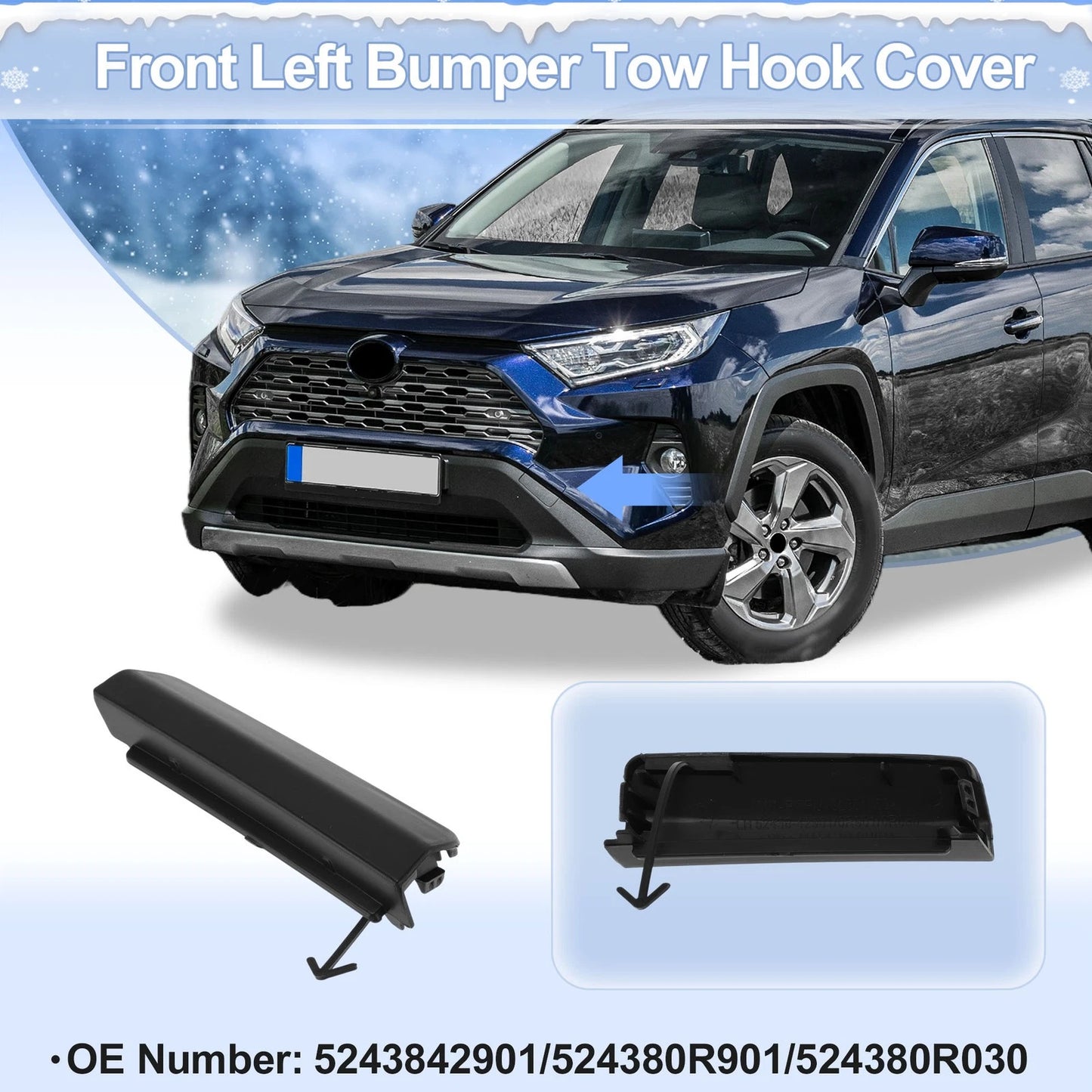Tow Hook Cover Cap for Toyota Avensis (2015–2018) No. 5212705100