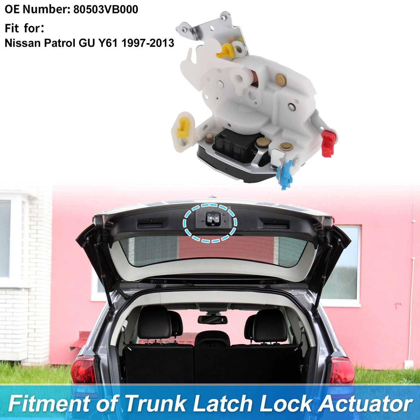 Rear Trunk Latch Lock Actuator for Nissan Patrol GU Y61 (1997–2013) 80503VB000