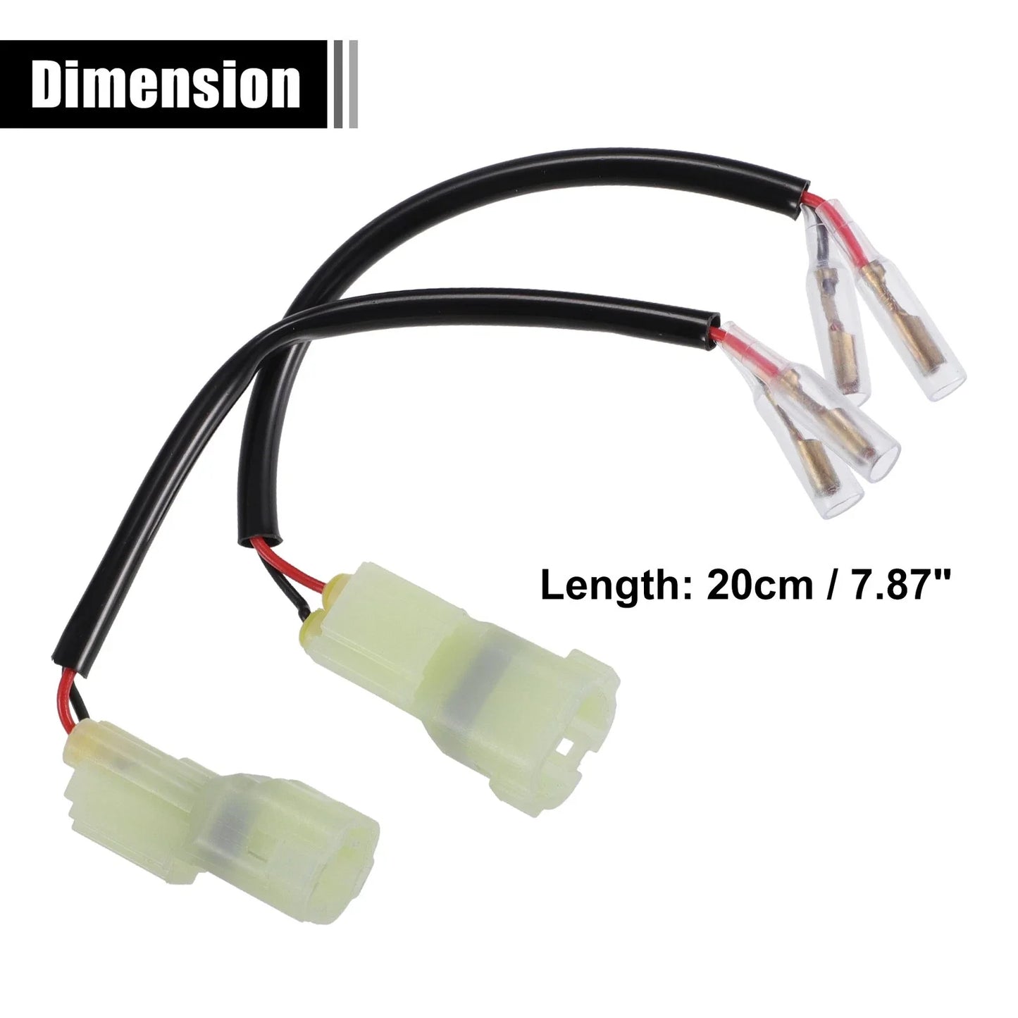 Motorcycle Turn Signal Cable Adapter Connectors for Honda 2 x