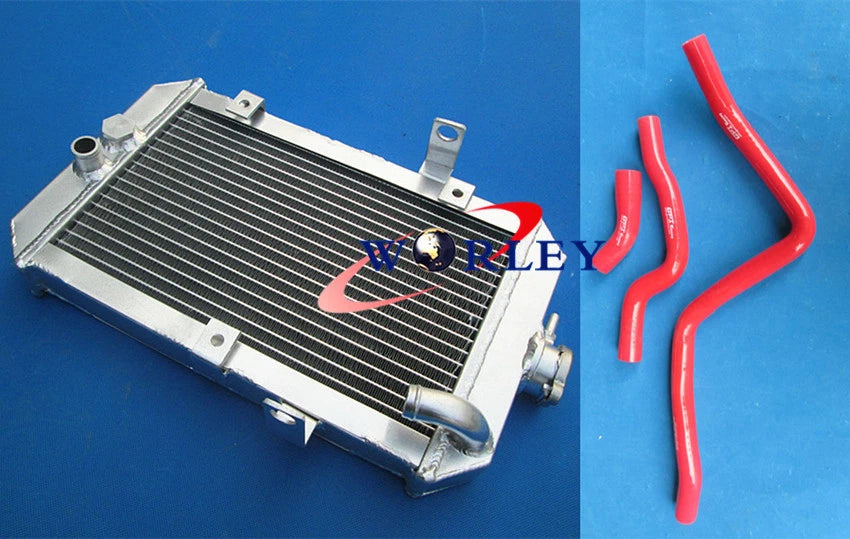 Aluminum Radiator + Red Hose for Yamaha Raptor 660R (2002–2005)