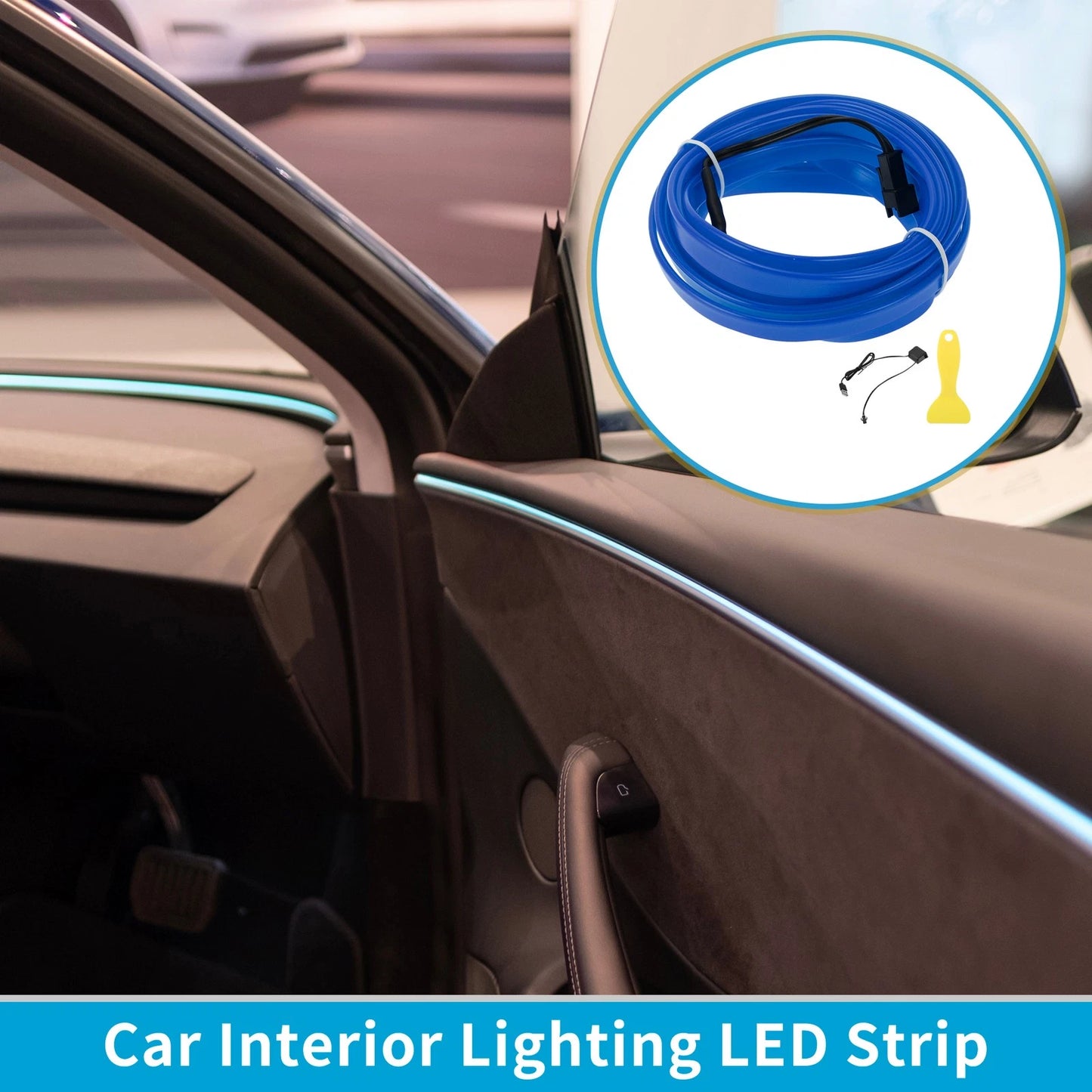 LED Strip Neon Wire Interior Decoration Lighting for Universal Cars (USB)