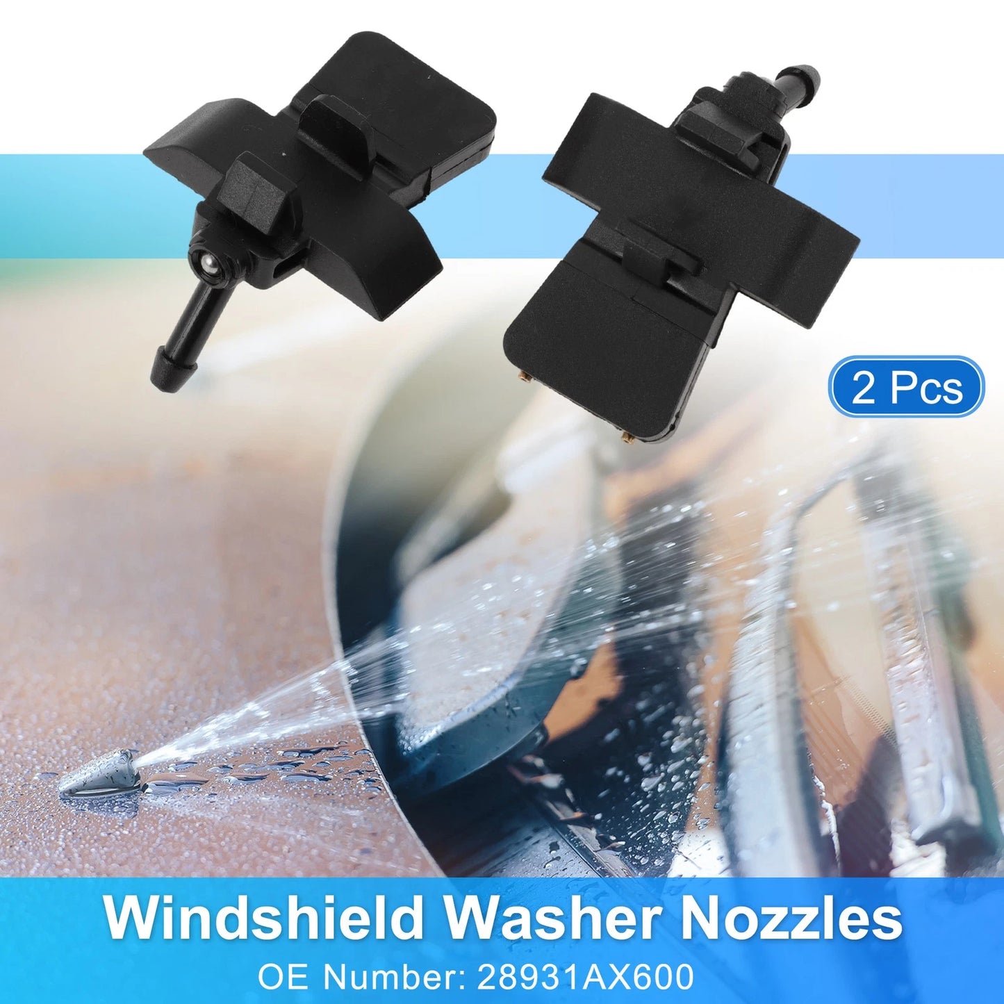 Set of 2 Windshield Washer Nozzles for Nissan Micra K12 (2003–2010) No. 28931AX600