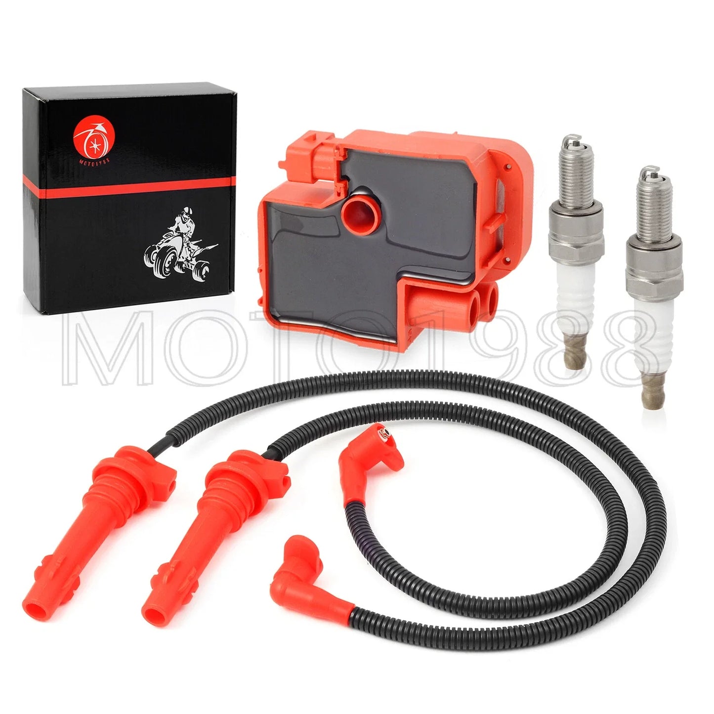 Ignition Coil and Spark Plug & Wire Cap for Polaris Ranger Crew 900 (2014–2019)
