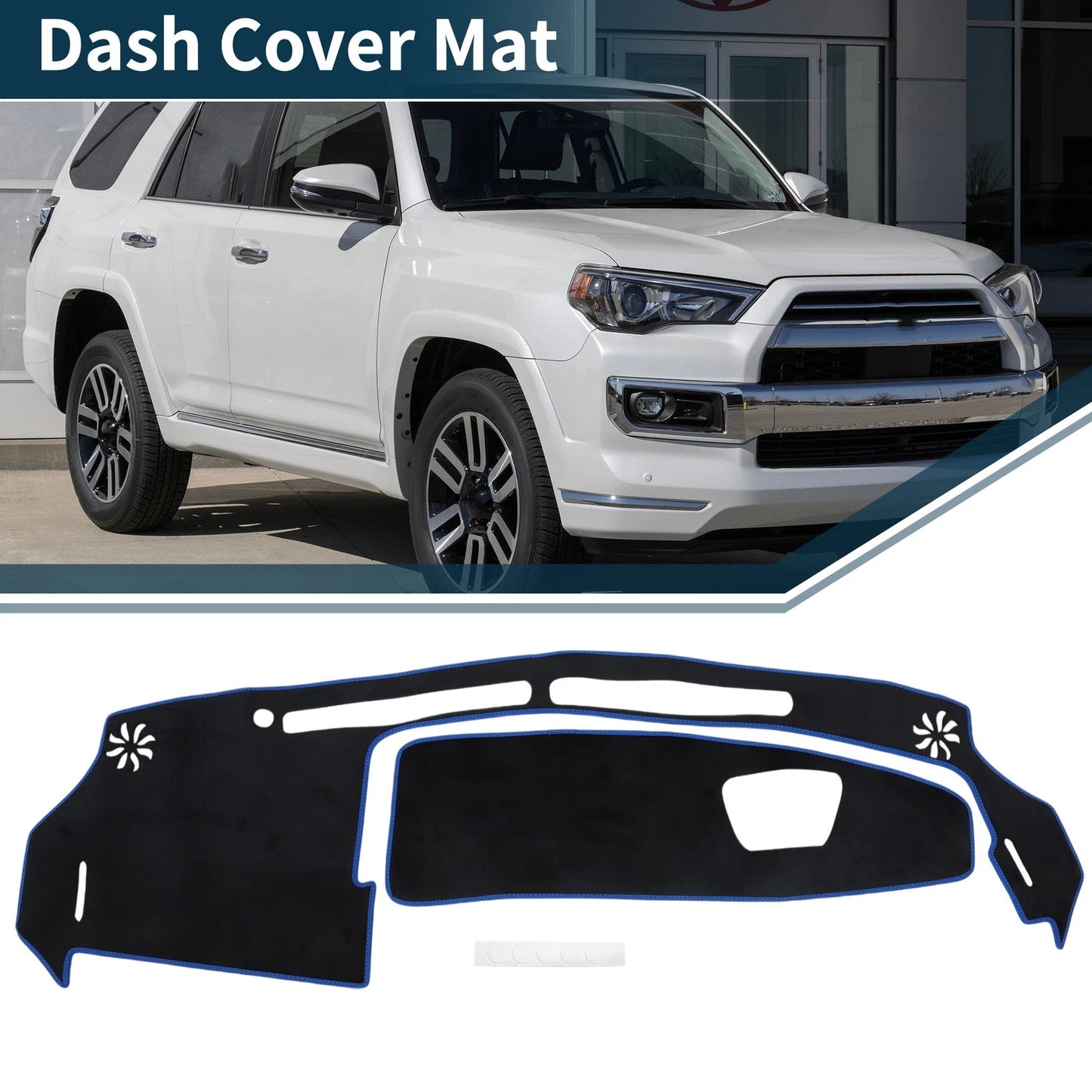 Dashboard Cover Mat for Suzuki WagonR MH35S/MH55S (2013–2021) Black Blue