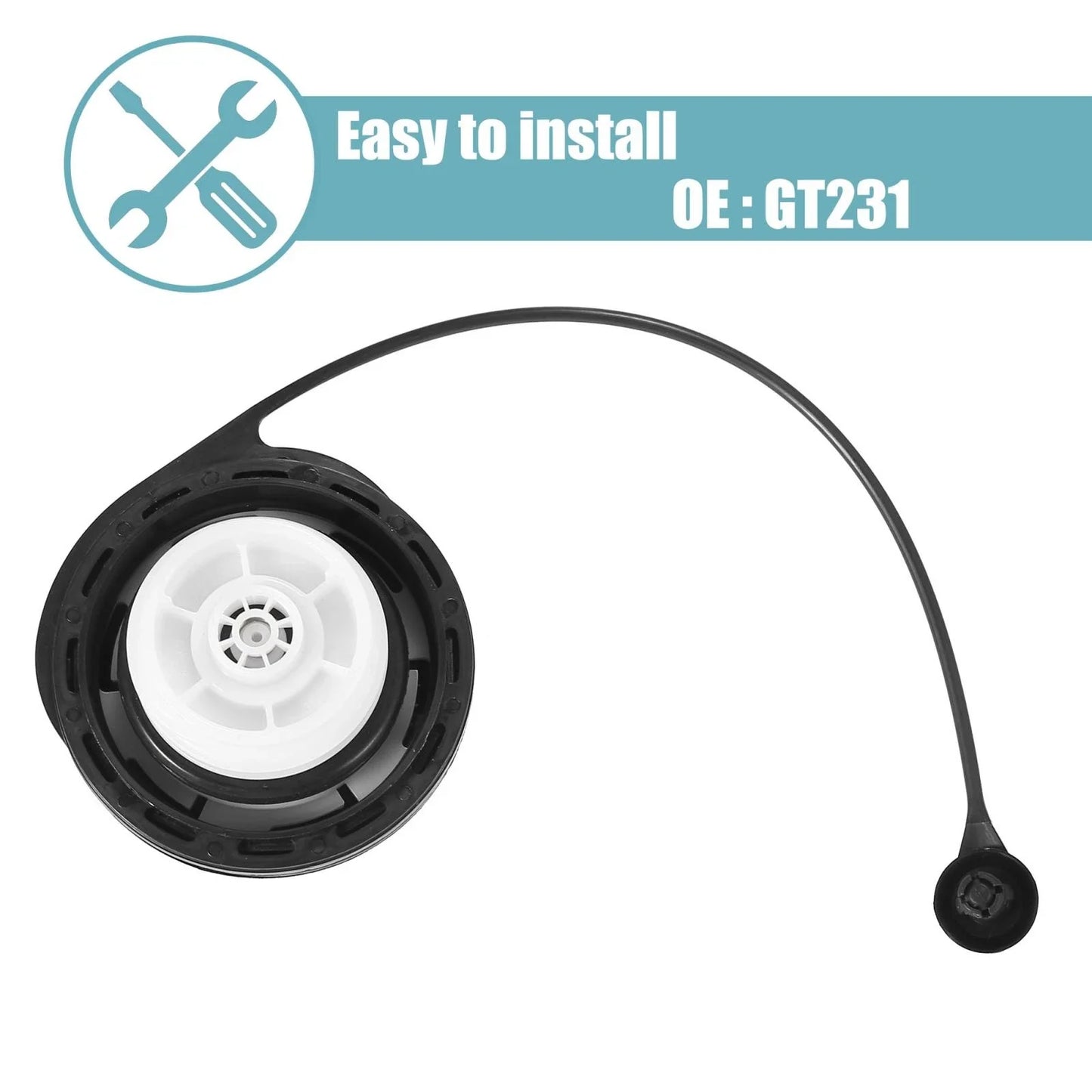 Black Engine Oil Fuel Tank Cap Cover for Chevrolet