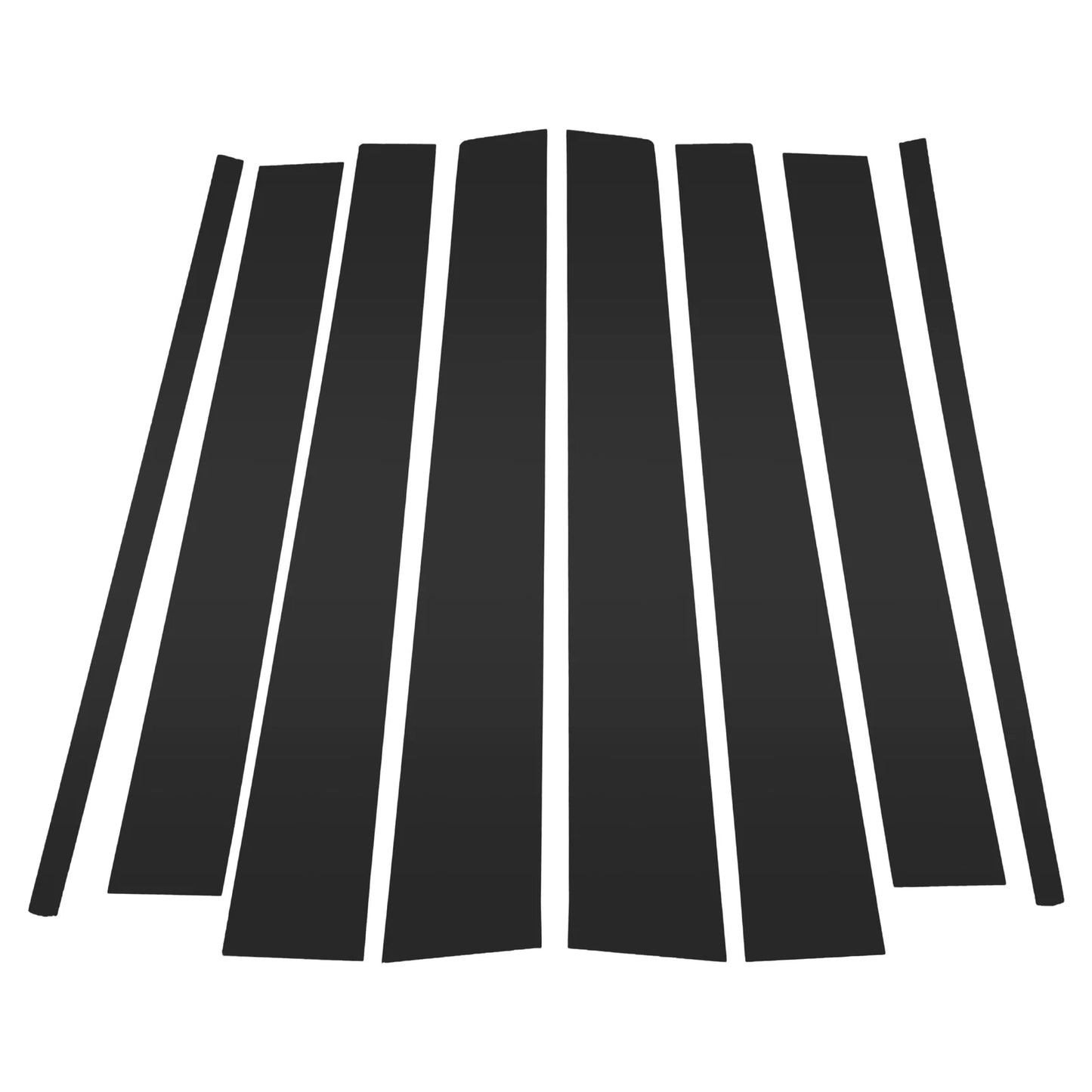 Set of 8 Door Pillar Window Trim for VW Touran (2004–2015) Black