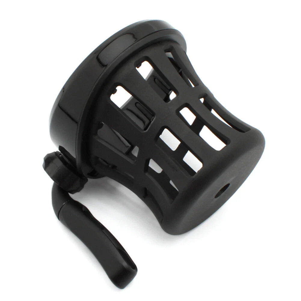 Universal Black Motorcycle Handlebar Cup Holder with Mesh Basket