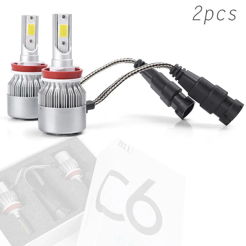 36W COB LED White Headlight Bulbs for H8 H9 H11 (6000K)
