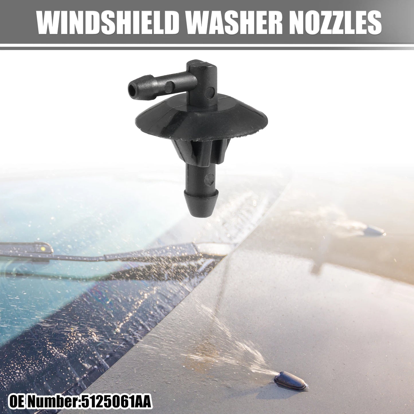 Windshield Wiper Washer Nozzle Spray Jet for Dodge Sprinter 2500 (2007–2018) No. 5125061AA