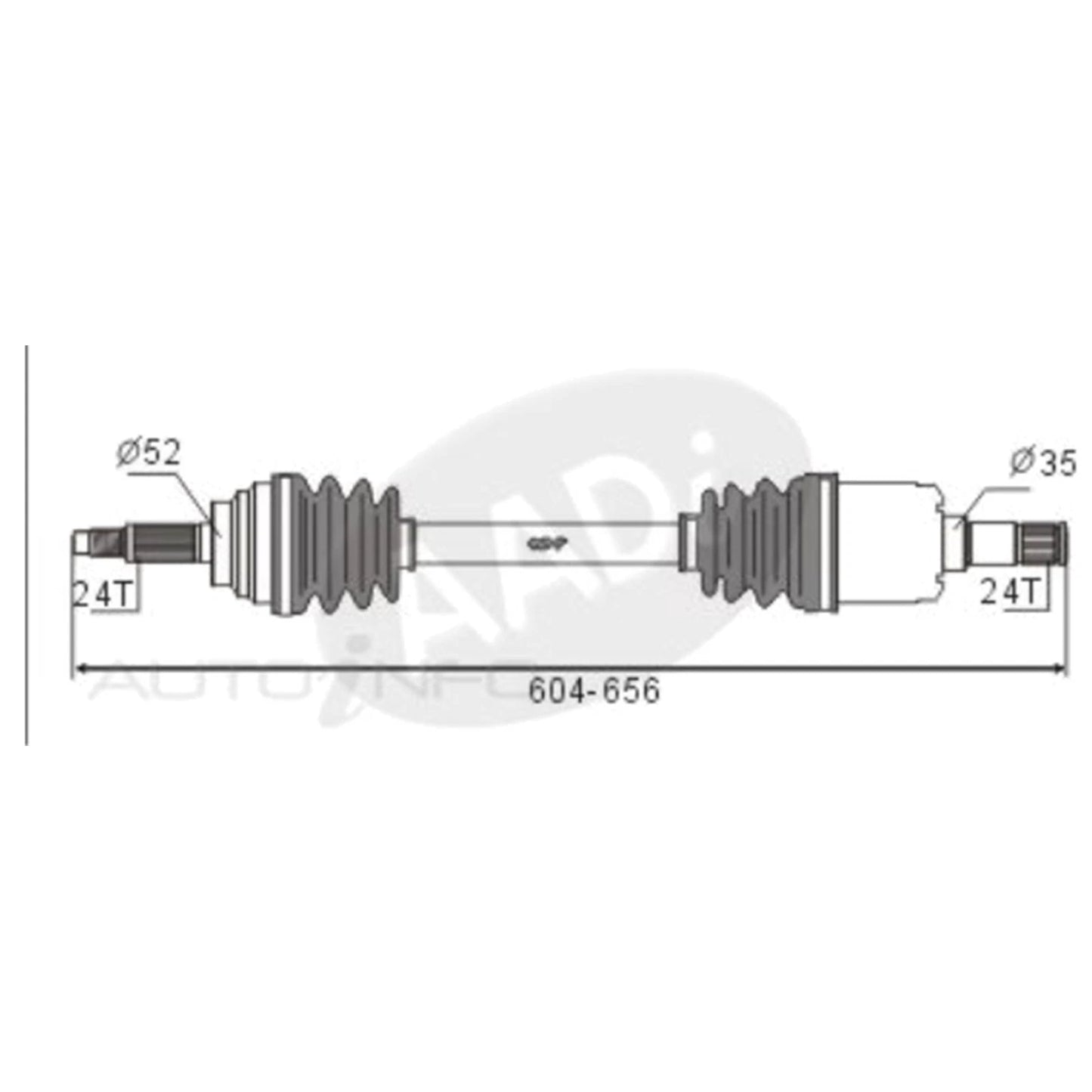 LH CV Shaft for Ford Festiva (1991–2000)