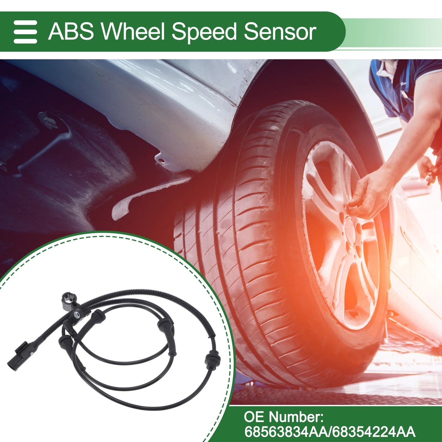 ABS Wheel Speed Sensor No. 68563834AA for Jeep Compass (2007–2023)