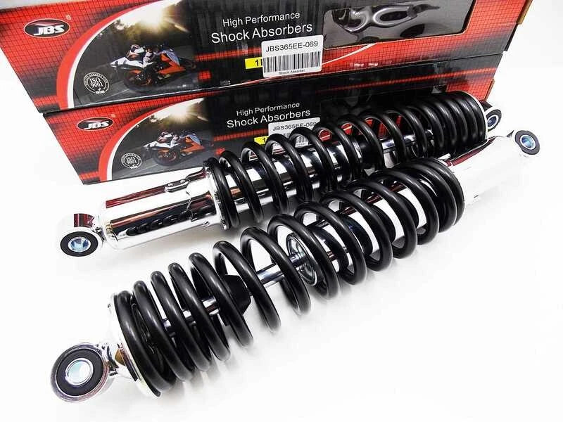 365mm JBS Black/Chrome Rear Shock Absorbers for Honda CR250M Elsinore
