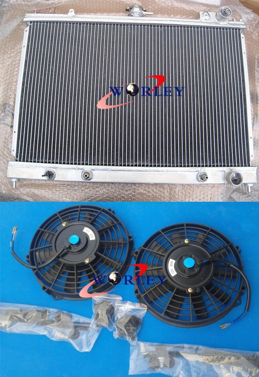 Aluminum Radiator with Fans for Nissan Pintara Skyline R31 (1986–1993)