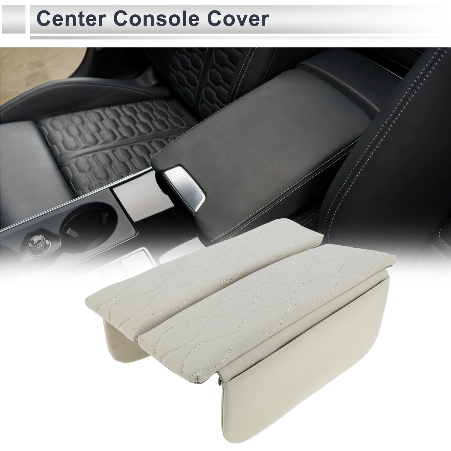 Set of 1 Center Console Cover for Mercedes-Benz C Class C300 (2015–2021) Beige