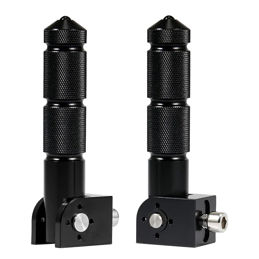CNC Folding Rear Foot Pegs for Universal Motorcycle Bike Black pcs