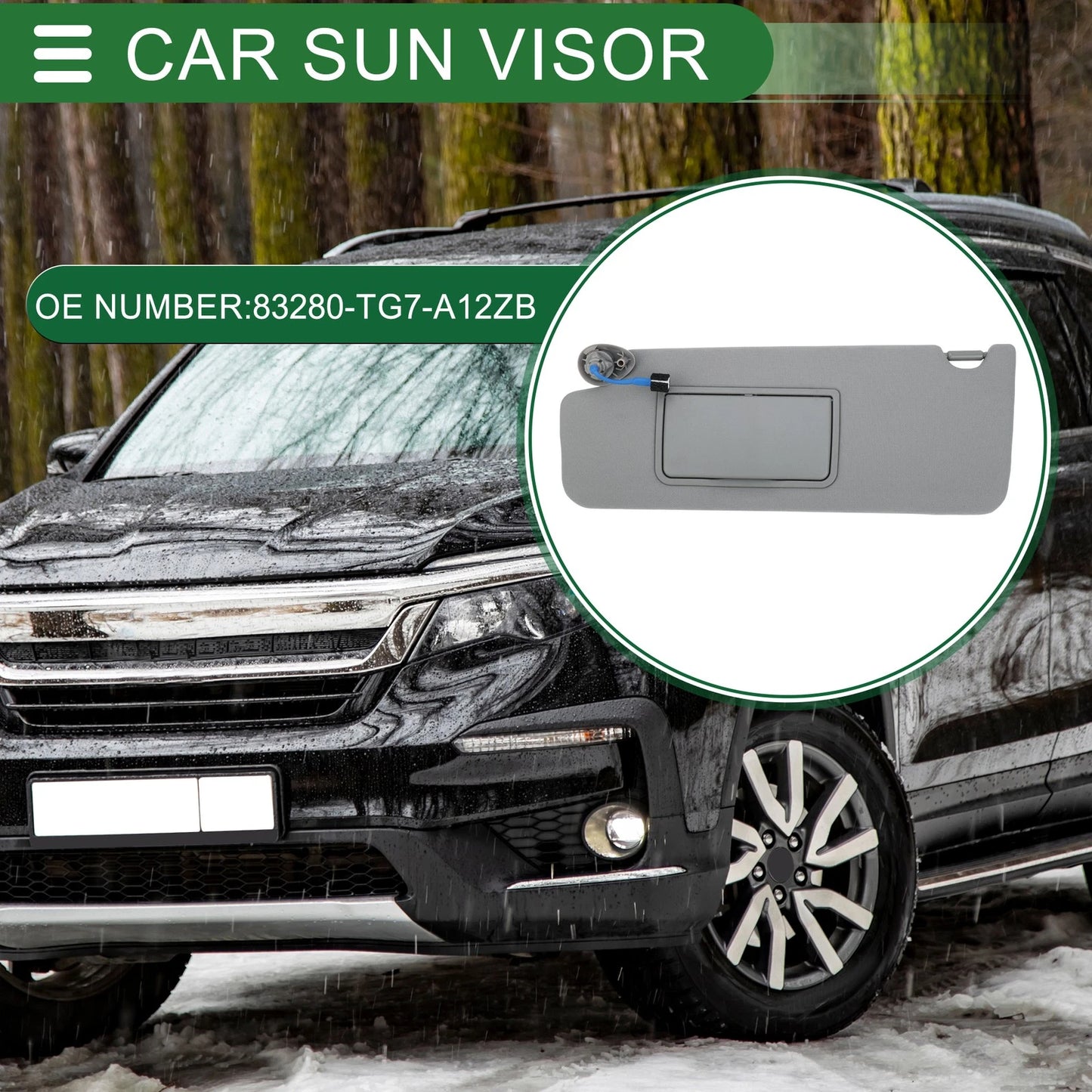 Left Driver Side Sun Visor No. 83280-TG7-A12ZB for Honda Pilot (2017–2022)