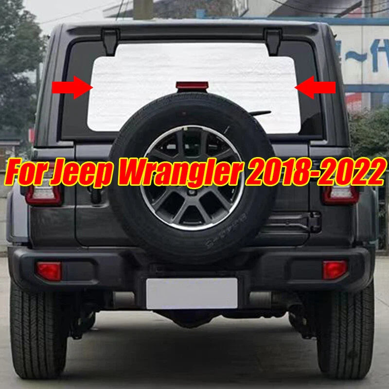 Rear Windshield Silver Sunshade Cover for Jeep Wrangler (2018–2022)