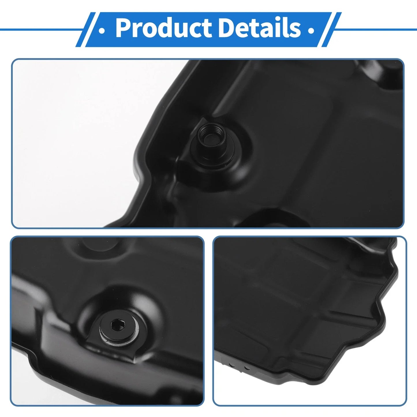 Engine Oil Pan for Mercedes-Benz E350 2000-2017 Aluminum Alloy Black