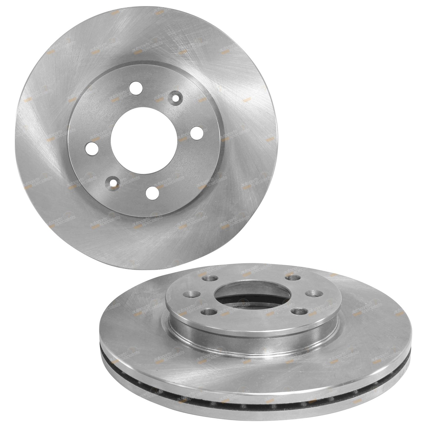 2x Front Disc Brake Rotors for Kia Rio (2011–2017) 256mm