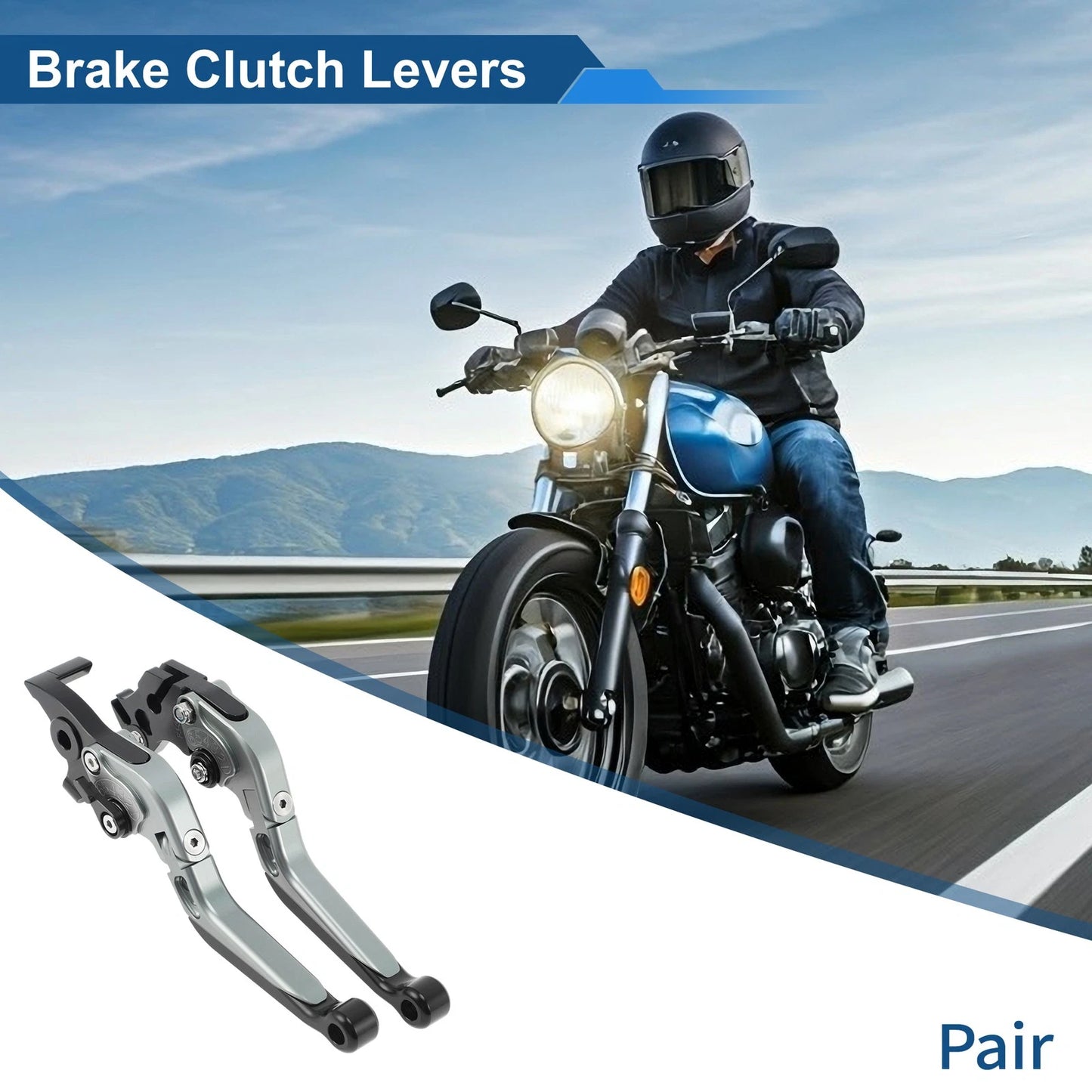 Brake Clutch Levers for KTM 390 Duke (2019–2023) Titanium Black End 1 Pair